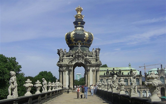 Palais Zwinger à Dresde Saxe Allemagne-Fond d'écran paysage architectural Vues:16328