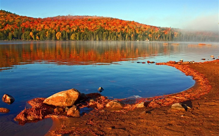 paisaje del lago a la orilla del otoño Vistas:17281