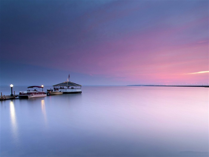 Dock Lights-travel landscape Fondos de escritorio Vistas:12403