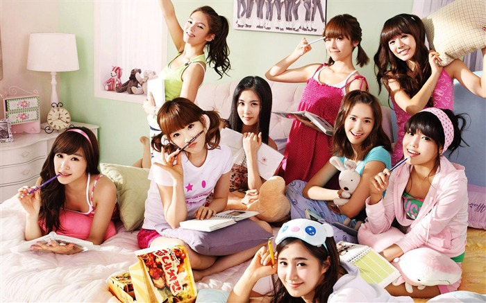 Girls Generation-La belle idole groupe photo HD fond d'écran Vues:10506