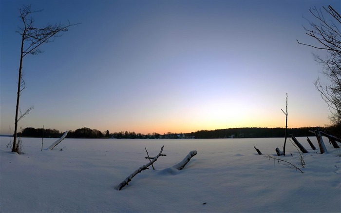 Fondos de escenas de nieve de invierno Vistas:9401