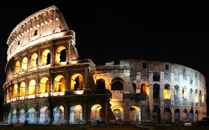 paisaje de colosseum iluminado Fondos de escritorio Vistas:8723