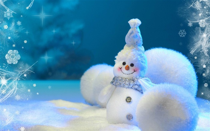 Aesthetic cute snowman Christmas HD papel de parede do computador 02 Visualizações:36386