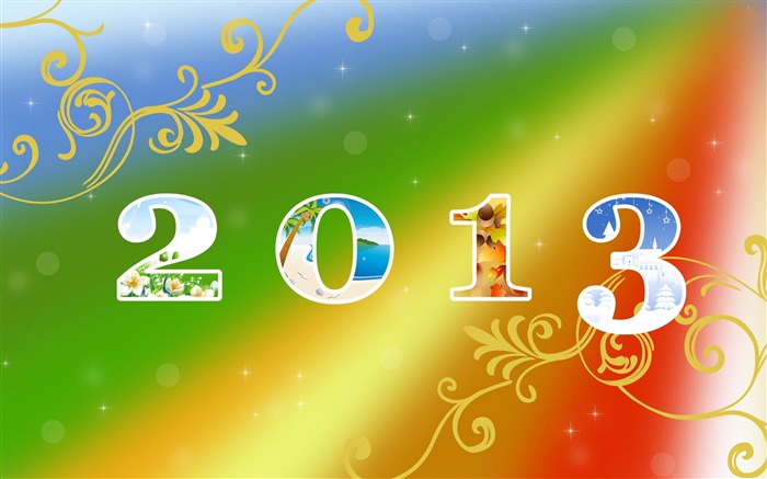 Feliz Ano Novo 2013 tema Widescreen Wallpaper 20 Visualizações:7110