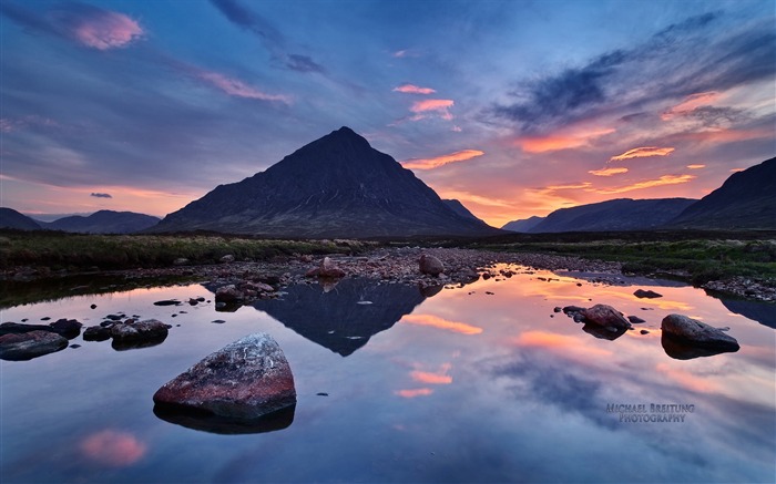 Highland Lever du soleil fond d'écran Vues:14344