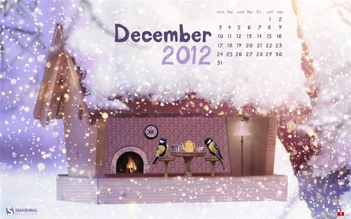 House Of The Birds-Diciembre 2012 calendario de fondo de pantalla Vistas:9620