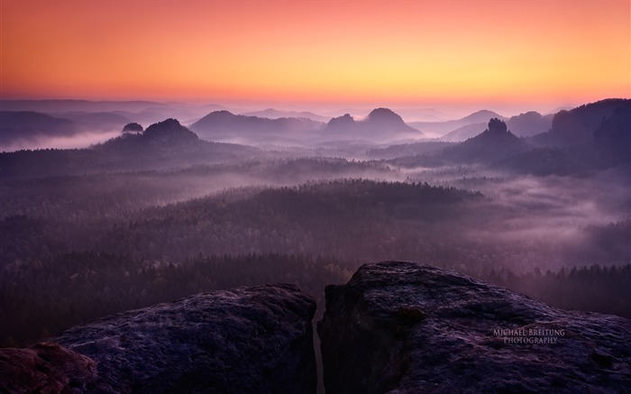 Winterberg Allemagne Crépuscule fond d'écran Vues:12220