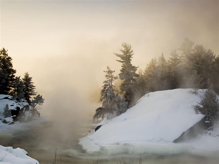 hiver froid-beau fond d'écran paysage d'hiver Vues:9031