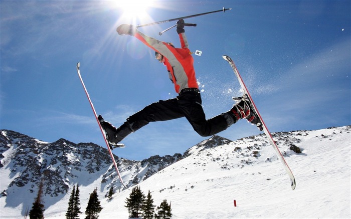 Saut à ski-sport photographie thème Fond d'écran Vues:7216