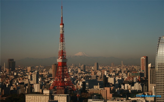 日本东京塔城市风景摄影壁纸 浏览:10485