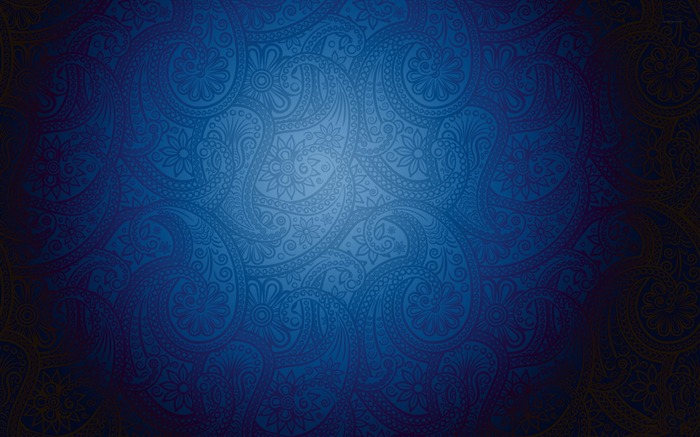 Padrão de parede floral azul - Papel de parede de design de arte abstrato Visualizações:62101