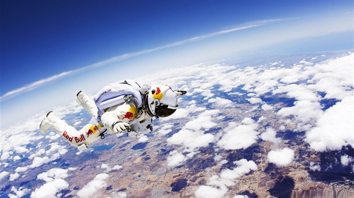 red bull skydive-Sports Theme HD Wallpaper Views:22139 Date:2013/1/19 23:30:55