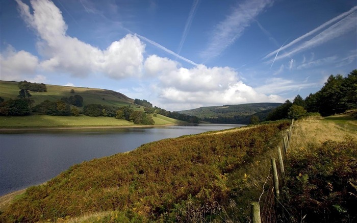 Fondo de pantalla de paisaje natural increíble del lecho del río Vistas:9083