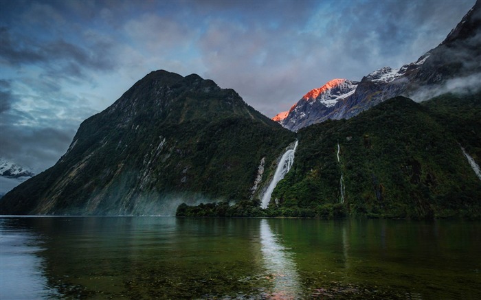 fondos de pantalla de paisaje de cascada-Nueva Zelanda Vistas:9930