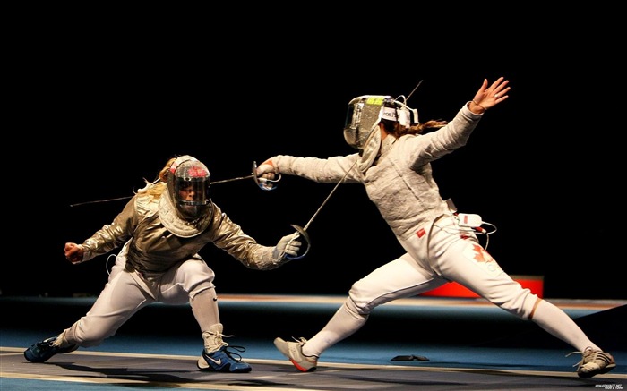 escrime féminine-sport photographie thème Fond d'écran Vues:15395