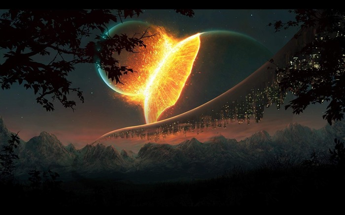 Collision Art-Universe space HD Desktop Wallpaper Views:23155 Date:2013/2/19 9:32:28