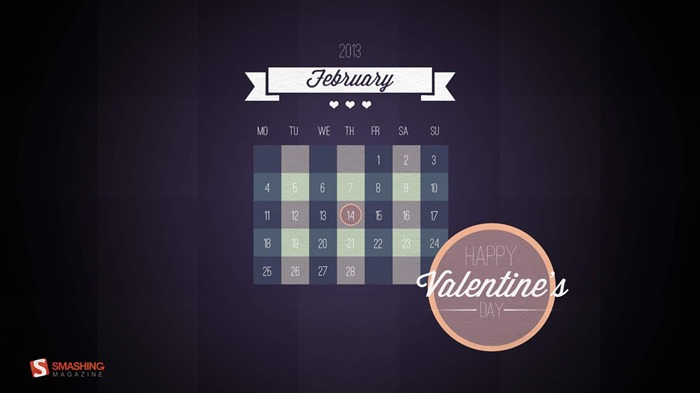 Happy Valentines Day-February 2013 calendar desktop themes wallpaper Views:8322 Date:2013/2/1 9:40:56