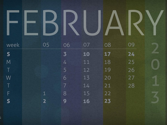 Moody February-February 2013 calendar desktop themes wallpaper Views:7209 Date:2013/2/1 9:46:24