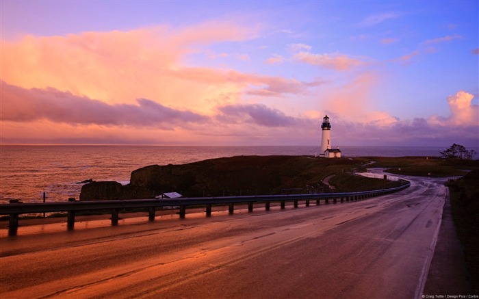 Oregon Coast coucher du soleil-paysage naturel HD Fond d'écran Vues:10237