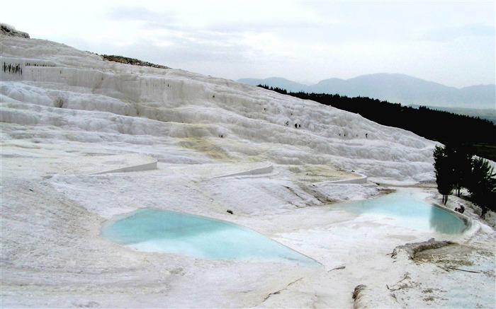 Pamukkale Denizli City fotografía fondo de pantalla HD 03 Vistas:8044