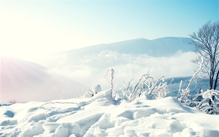 Snow Winter Mountains-Perfect natural HD Desktop Wallpaper Views:10481 Date:2013/2/22 9:07:25