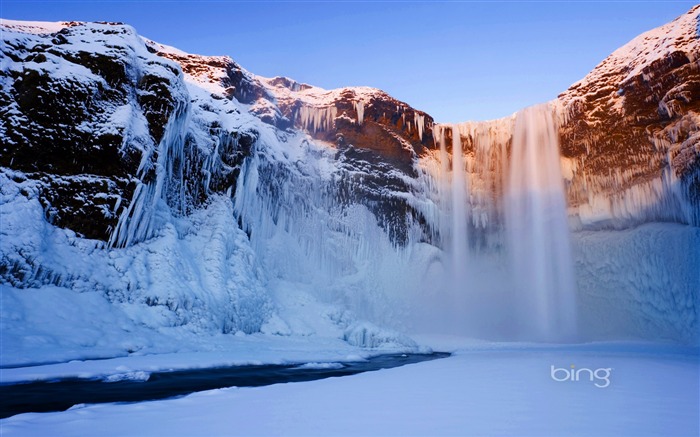 Cachoeira de neve e gelo-2013 Papel de parede widescreen Bing Visualizações:10757