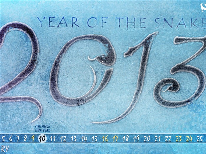 Year Of The Snake-February 2013 calendar desktop themes wallpaper Views:6449 Date:2013/2/1 9:52:31