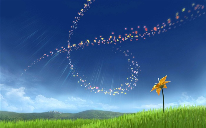 floating petals-Digital Art design HD Wallpaper Views:12054 Date:2013/2/14 14:25:37