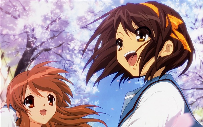 Mélancolie de Haruhi Suzumiya-Anime widescreen HD Fond d'écran Vues:12145