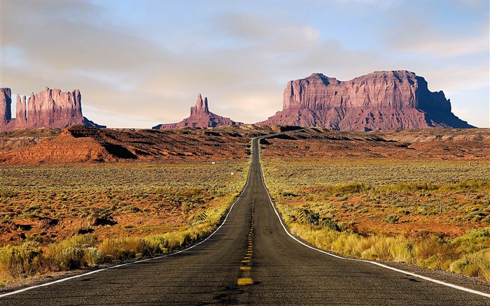 Monument Valley-Paisaje natural fondo de pantalla panorámico Vistas:13586