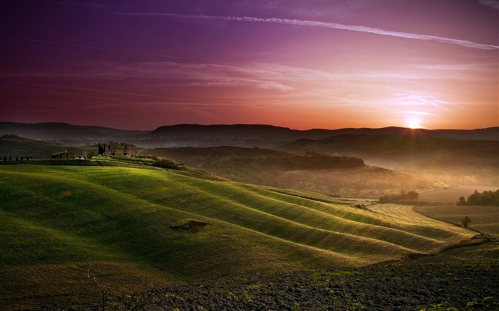 sunset in tuscany-Natural scenery HD Wallpaper Views:16193 Date:2013/2/27 19:02:00