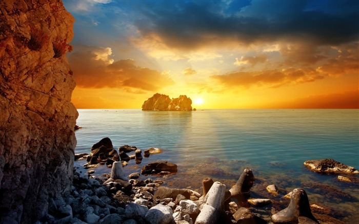 super bright sunset-Natural scenery HD Wallpaper Views:20934 Date:2013/2/27 19:04:10