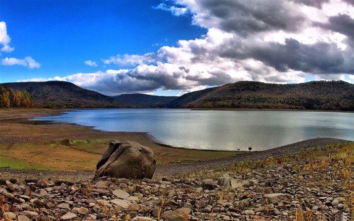 lac hdr-Paysage naturel écran large Fond d'écran Vues:9622