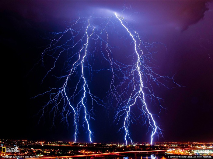 Lightning Arizona-National Geographic fondo de pantalla Vistas:14866