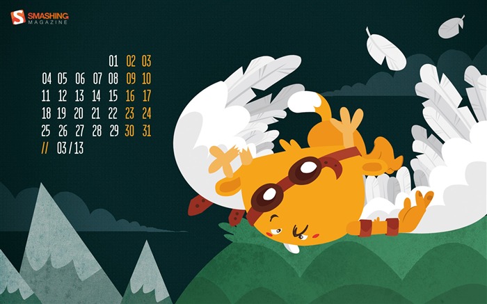 March 2013 calendar desktop themes wallpaper Views:29386