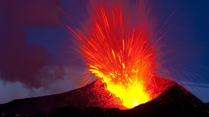 Éruption volcanique magma HD photographie fond d'écran Vues:27781