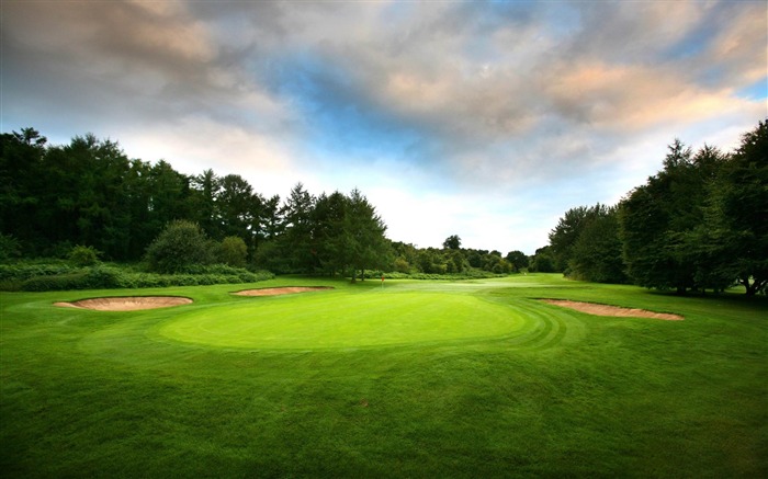 green de golf-Beau paysage HD fond d'écran Vues:13219