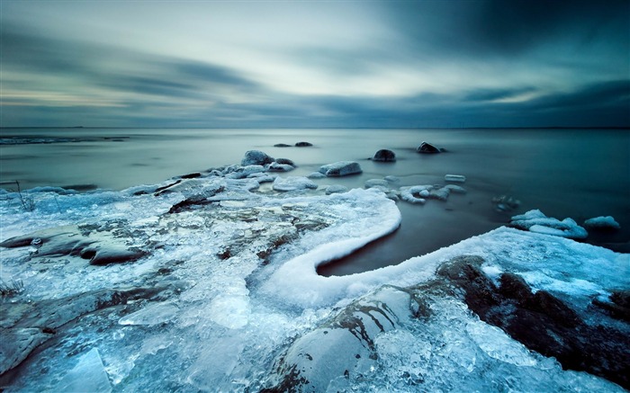 ice coast cold captivity-Perfect landscape HD wallpaper Views:12394 Date:2013/3/14 23:22:20