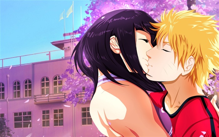 naruto uzumaki kiss tenderness building spring-Anime characters HD wallpaper Views:25771 Date:2013/3/16 11:55:21