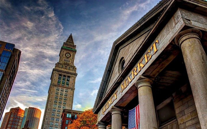 quincy market boston building skystone-Cities landscape widescreen wallpaper Views:8707 Date:2013/3/26 23:36:28