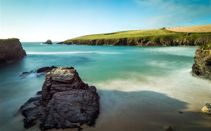 reeves coast sea stones-Perfect landscape HD wallpaper Views:9519 Date:2013/3/14 23:28:13