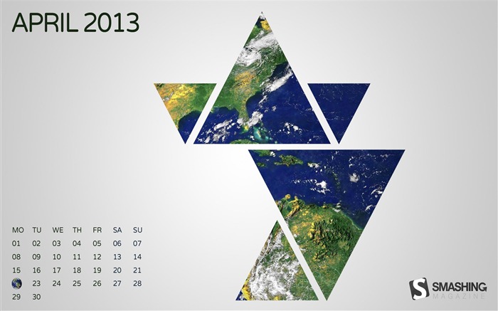 Abstract Earth-April 2013 calendar desktop wallpaper Views:10186 Date:2013/4/1 0:10:55