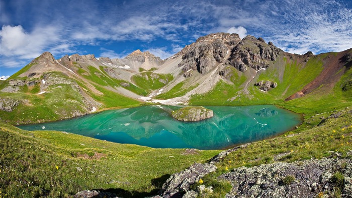 lac de volcan éteint-Paysage HD Fond d'écran Vues:12242