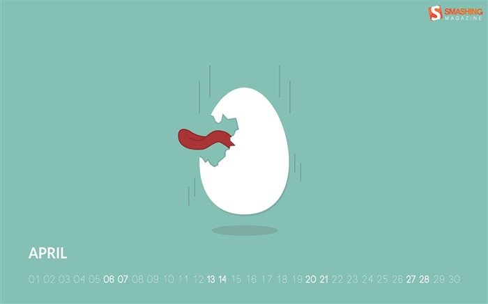 Falling Egg-April 2013 calendar desktop wallpapers Views:7316 Date:2013/4/1 0:32:44