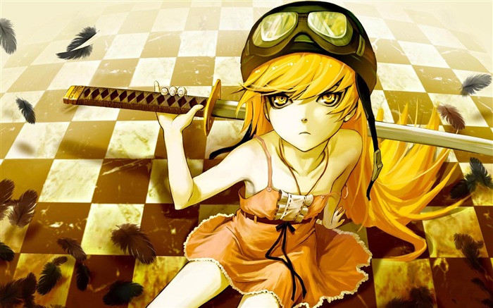 Shinobu Oshino bakemonogatari-Personagens de desenho animado HD papéis de parede Visualizações:38010