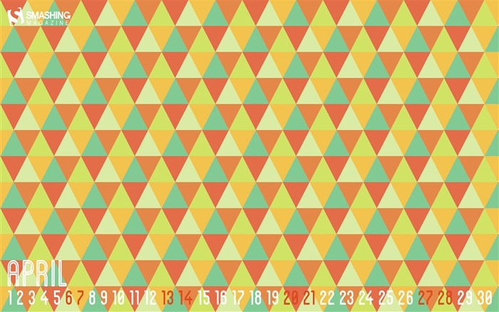 Trianglify-April 2013 calendar desktop wallpaper Views:7909 Date:2013/4/1 0:24:21