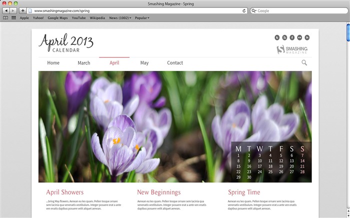 Web Design-April 2013 calendar desktop wallpaper Views:8139 Date:2013/4/1 0:25:38