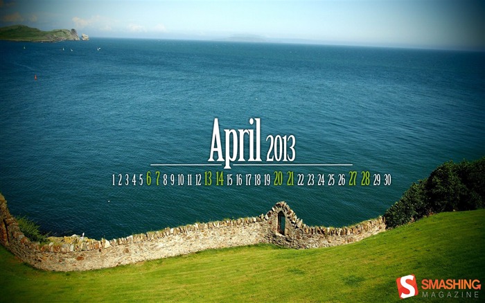 April 2013 calendar desktop themes wallpaper Views:51150