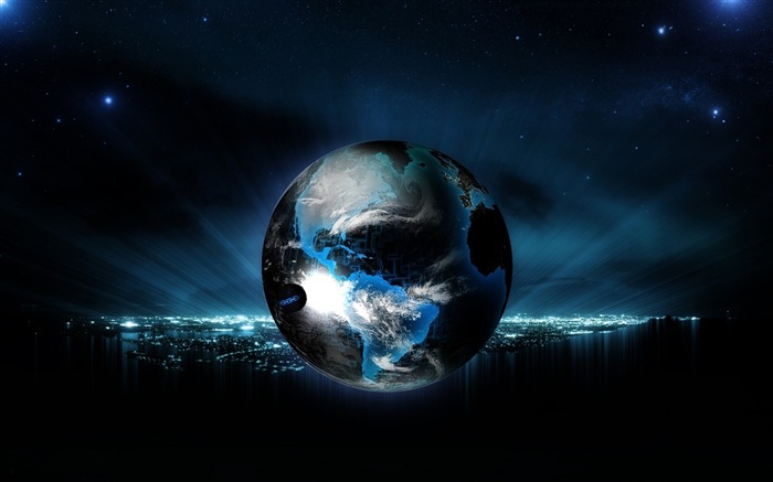 ball globe planet light neon-Art abstract design wallpaper Views:19546 Date:2013/4/24 22:14:53