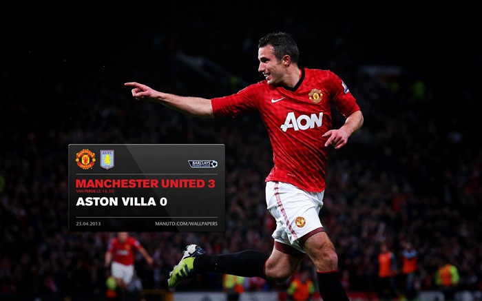 Papel de parede do campeão do Manchester United 3 Aston Villa 0-2012-13 Visualizações:7222